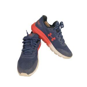 Under Armour Youth Size 4.5 Blue Red Mesh Sneakers Athletic Running Shoes